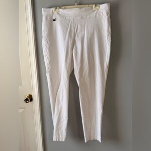Alfani Women's White Elastic Waist Pants